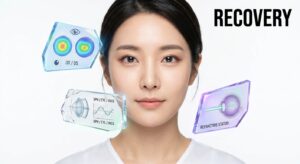 안과 검진 후 시력을 회복하고 평온한 표정을 짓고 있는 환자의 모습
