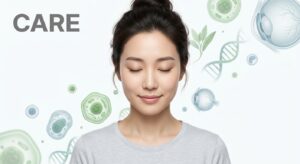 진단 후 눈 건강을 관리하는 평온한 모습의 여성